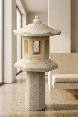 Lampe Baussebeliichtung Gaart Skulptur Beliichtung Figur Terrassenluucht Steen Nei