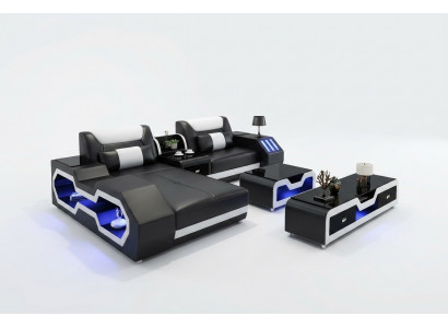 Virdeeler Luxus Couch Ecksofa Wunngären Multifunktions Couchen Sofa USB Liicht