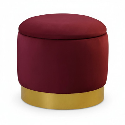 Pouf Fousshocker Ronn Sëtz Hocker Polsterhocker Sëtzhocker Ronn Truhen Sëtz Nei