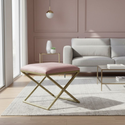 Pouf Fousshocker Ronn Sëtz Hocker Polsterhocker Sëtzocker Exklusiver Designer Nei