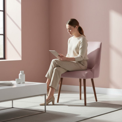 Iesszëmmer Luxus Liege Polster Stull Sëtz Miwwelen Still Wunnzëmmer Textil Stoff Nei