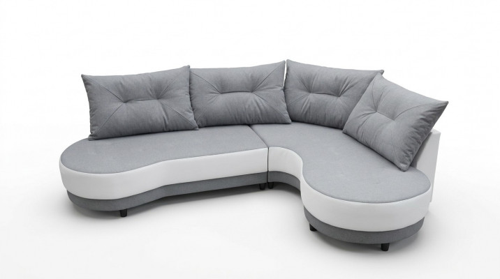 Polstersofa Loungesofa Canapé Sëtzgrupp Wunnzëmmer mat Këssen Sofa L-Form