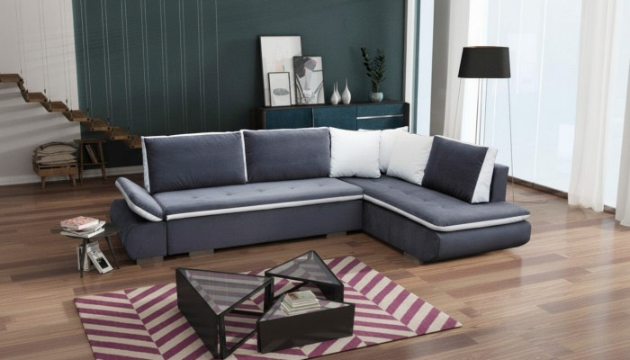 Schlofsofa Sofa Canapé Ecksofa Garnitur Polster Eck Stoff Nei Wunnlandschaft