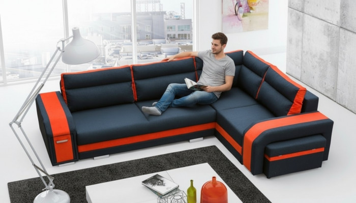 Eckcouch Wohnzimmer Schlofssofa Couchen Couche Garnitur L Form Stoff