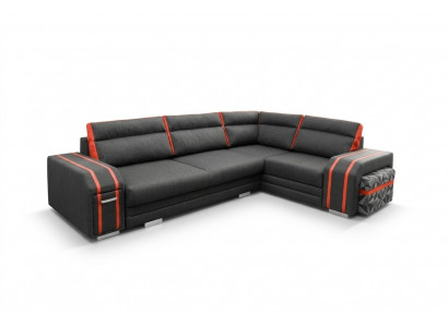 Polstersofa Lounge Sofa Canapé Sitzgrupp Wunnzëmmer Këssen Canapé Eckcanapé