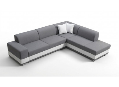 Polstersofa Loungesofa Sëtzgrupp Couch Stuff mat Këssen L-Form Sofa
