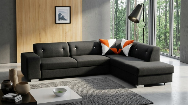 Wunnlandschaft Eckcouch Sofa Bettkëscht Polstersofa Canapé Sofa L-Form