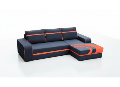 Schlofsofa Ecksfa Couch mat Schloffunktioun a Polsterung - Modern Garnitur mat Schloffunktioun NEI