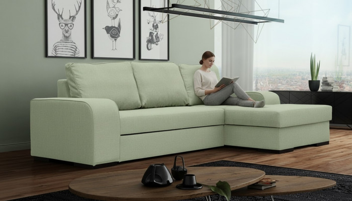 Schlofcanapé Ecksofa Couch Bettfunktioun Polster Eck Garnitur Nei Schloffunktioun