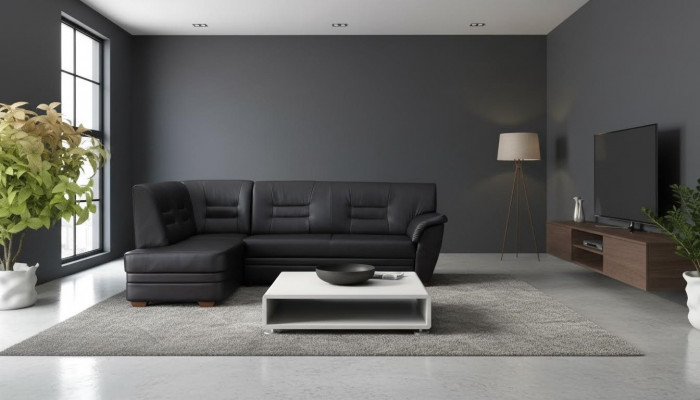 Wunnlandschaft Ecksofa mat Bettkëschte Polstersofa Couche Eckcouche Sofa L-Form