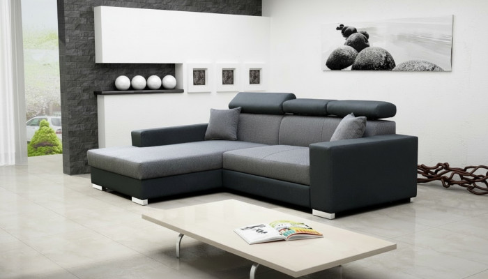 Schlofcanapé Ecksofa Couch Bettfunktioun Polster Eck Garnitur Sofae Schlaffunktioun