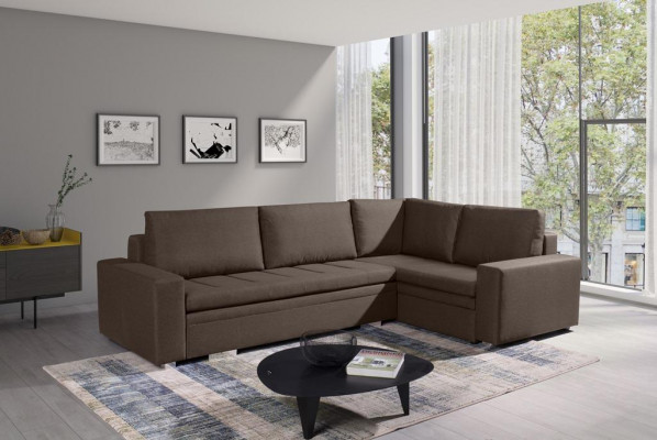 Modern Eckcouch Wunnzëmmer Textil Stoff Schlofcouch Canapé Wunnlandschaft Polster.