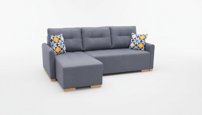 Designer-Schlofsofa Sofa mat Schloffunktion - Bettkëscht Canapé Eck-Sofa