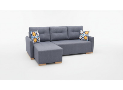 Designer-Schlofsofa Sofa mat Schloffunktion - Bettkëscht Canapé Eck-Sofa