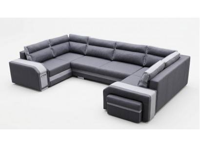 XXL Wunnlanschaft Ecksofa Sofa Canapé Polster Garnitur Eck Designer U-Form Nei