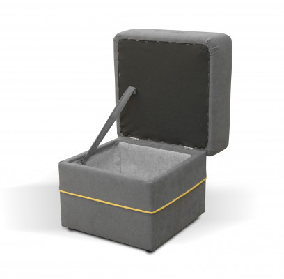 Foussheel ronnen Hocker Polsterhocker Sëtzocker Ottoman Hocker Textil Sëtz