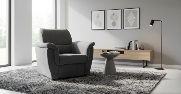 Modern Fernsehfauteuil Sofa 1-Sëtz Canapé Designer Textil Sofas Polsterung