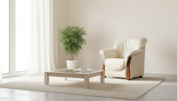 Klasseschen Fotell Fernseh Sofa 1 Sëtz Couch Designer Textil Sofa Polster