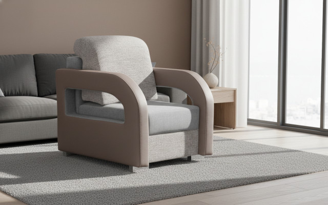 Fauteuil Fernsee-Couch 1 Gréisst Canapé Designer Textilstoff Couche Polster Entspanen
