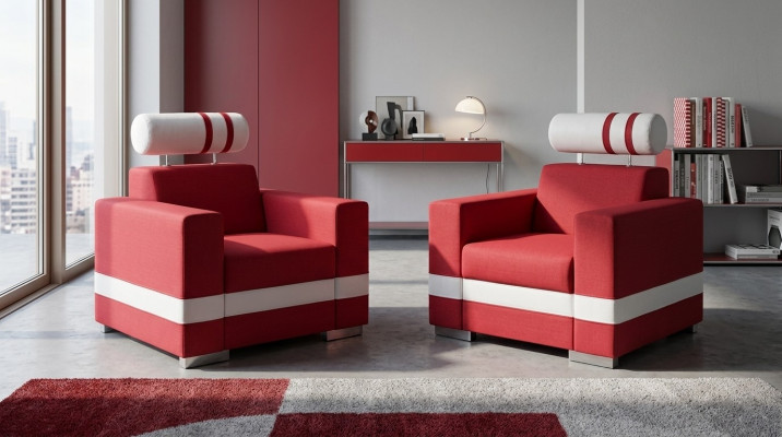 Iesszëmmer Stull 1 Setzer Fauteuil Holz Luxus Klass Miwwelen Design Canapé