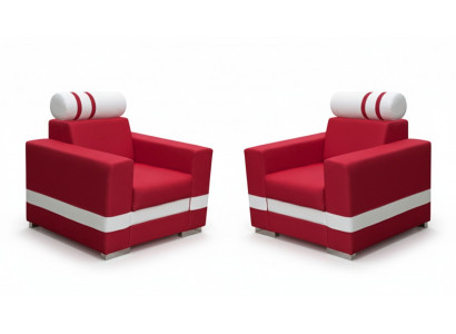 Iesszëmmer Stull 1 Setzer Fauteuil Holz Luxus Klass Miwwelen Design Canapé