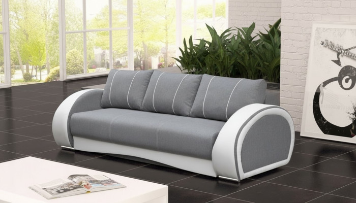 Canapé Schlofssofa Sofa Canapéen Polster Multifunktioun Canapéen 3-Sëtzer Textil Stoff