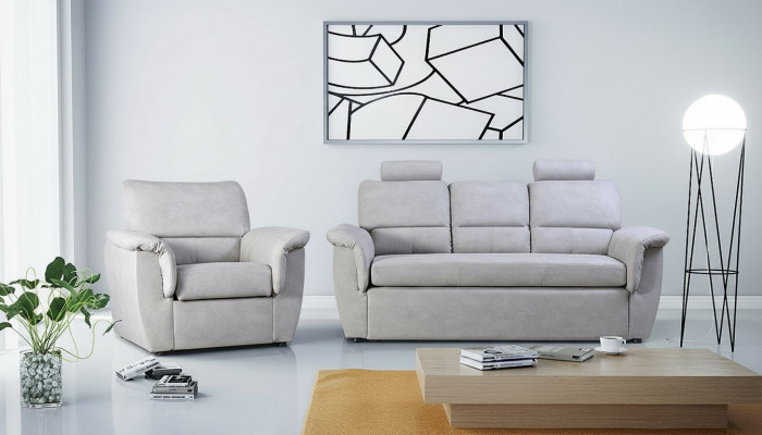 3 Sëtz Sofa Couch Polster Garnitur Bettfunktioun Schlofssofa Couchen Këscht Nei