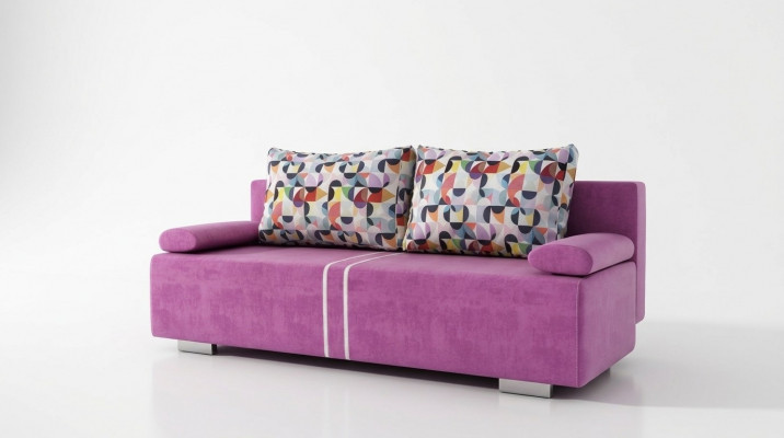 Schlofsofa Stoff Sofa Canapé Textil Polster Nei Garnitur Bettfunktion 3 Sëtz