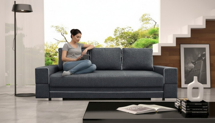 4-Sëtzer Sofa Couch Polster Couchen Sofas Sëtzer Grouss XXL Sëtz Textil Stoff