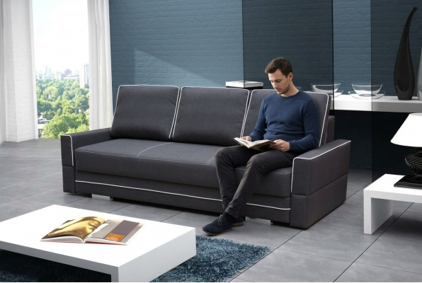Grouss Sofa Couch Polster Sofas Couchen XXL Sëtz Bettfunktioun Schloffunktioun Nei