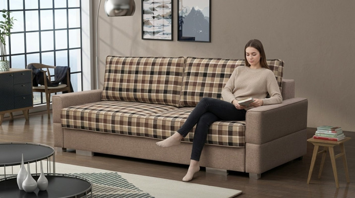 Schlofsofa Sofa 3-Sëtzer Grouss Bettfunktioun Schlofsofa Sofas Couchen Këssen XXL