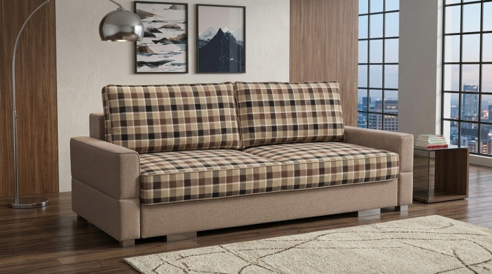 Schlofsofa Sofa 3-Sëtzer Grouss Bettfunktioun Schlofsofa Sofas Couchen Këssen XXL