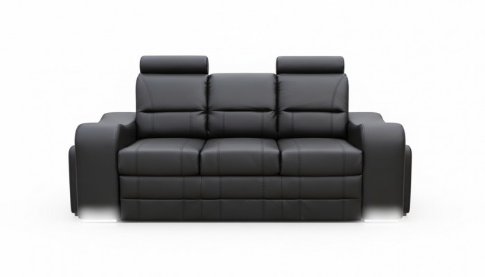 3-Sëtz Sofa Couch Polster Couchen Sofas 3-Sëtz mat Hocker Garnitur Polster