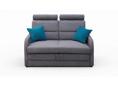 2-Sëtz Sofa Couch Sofas Textil Polster Stoff Garnitur Bettfunktioun Schlafsofa