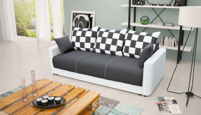 Schlofsofa Sofa 3 Sëtzer Grouss Bettfunktioun Schlofsofa Sofas Polster Couch XXL