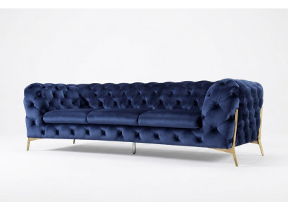 Luxus Textil Stoff Sofa Couch Polster Sëtz 3+2 Garnitur Chesterfield Garnituren