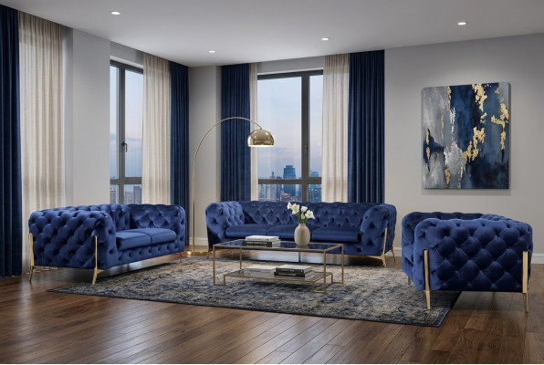 Luxus Textil Stoff Sofa Couch Polster Sëtz 3+1 Garnitur Chesterfield Garnituren