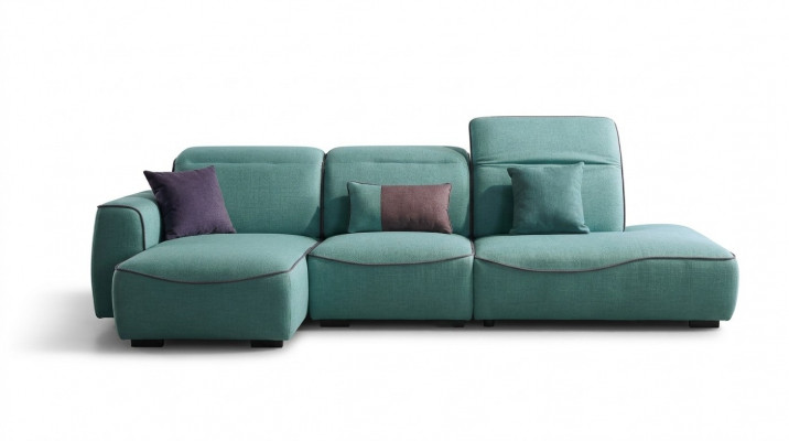 Italienesch Design Ecksofa Sëtz Polster Eck Garnitur Couchen EckeTextil