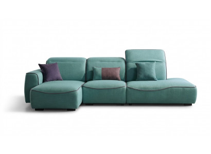 Italienesch Design Ecksofa Sëtz Polster Eck Garnitur Couchen EckeTextil