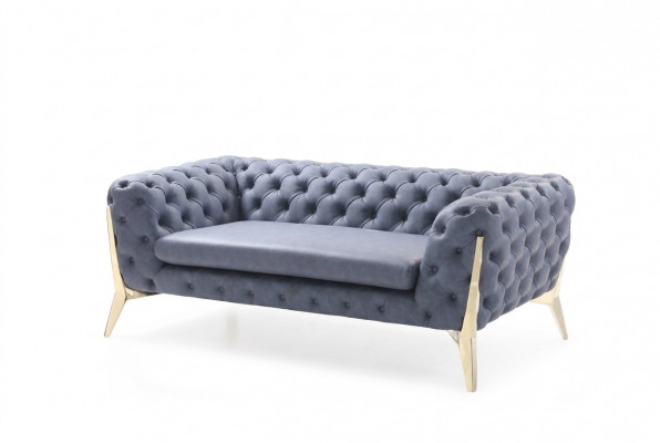 Sofa Chesterfield Couch Polster XXL Grouss Garnitur Textil 4+2 Designer Couchen
