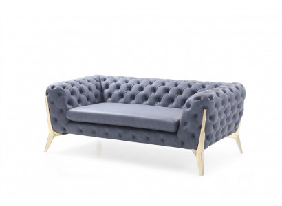 Sofa Chesterfield Couch Polster XXL Grouss Garnitur Textil 4+2 Designer Couchen
