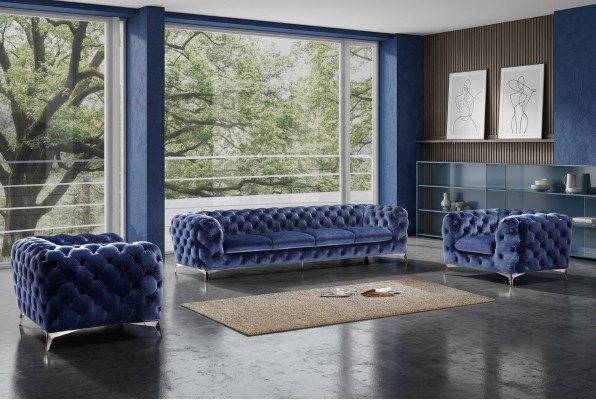 Chesterfield Sofa Couch Polster XXL Grouss Garnitur Textil 2+1+1 Designer Couchen