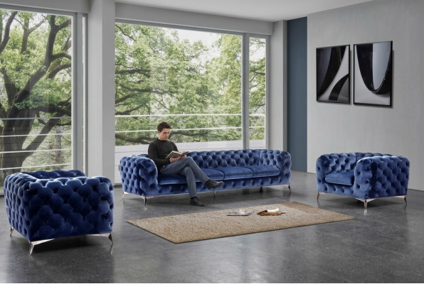 Italienesch Canapé 2x Eenzelsteller Sofa Set Polsterset Chesterfield Nei 1+1 Sëtz.