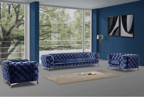 Italienesch Canapé 2x Eenzelsteller Sofa Set Polsterset Chesterfield Nei 1+1 Sëtz.