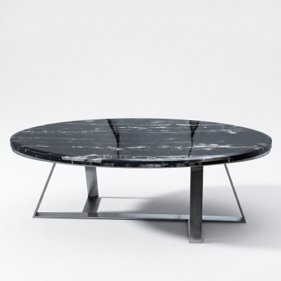 Couch Dësch Ronn Dëscher Ronn Sofa Neit Metall Glas Niewendësch Designer