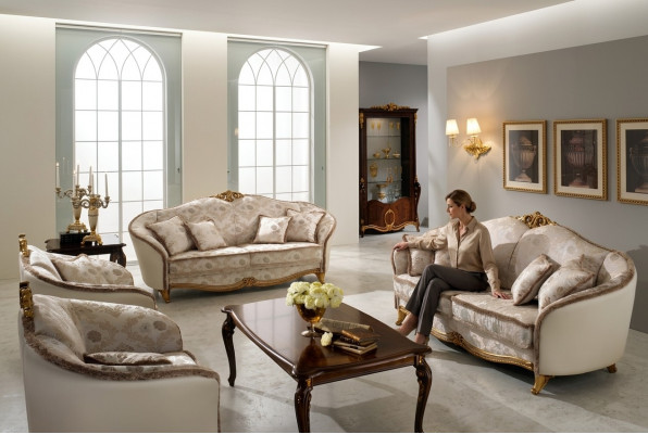 Luxus Klass 2+1+1 Italienesch Miwwelen Sofa-Set Couch Sofa arredoclassic