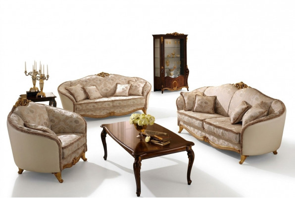 Luxus Klass 2+1+1 Italienesch Miwwelen Sofa-Set Couch Sofa arredoclassic