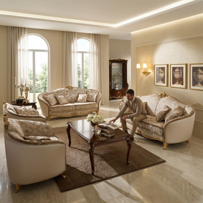 Sofa Canapé 2 Plaz (ouni 3+1) Klassesch Barock Nei Sofas 2er Designer Miwwelen