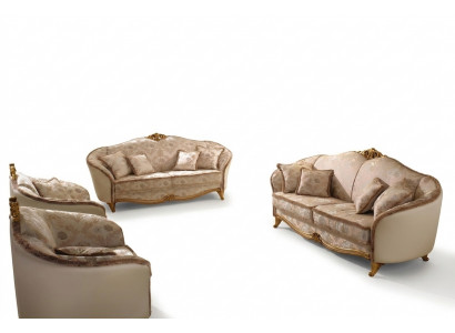 Luxus Klass 3+2+1 Italienesch Miwwel Sofasett Canapé Sofa Nei