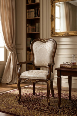 Klassesch 1 Stull Designer Italieneesch Iesszëmmer Miwwelen Holz Barock